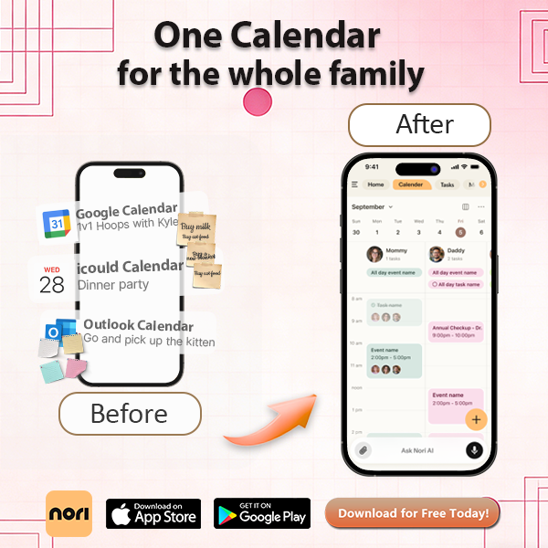 Nori Facebook ad: Sync Your Family, Not Just Your Calendar.