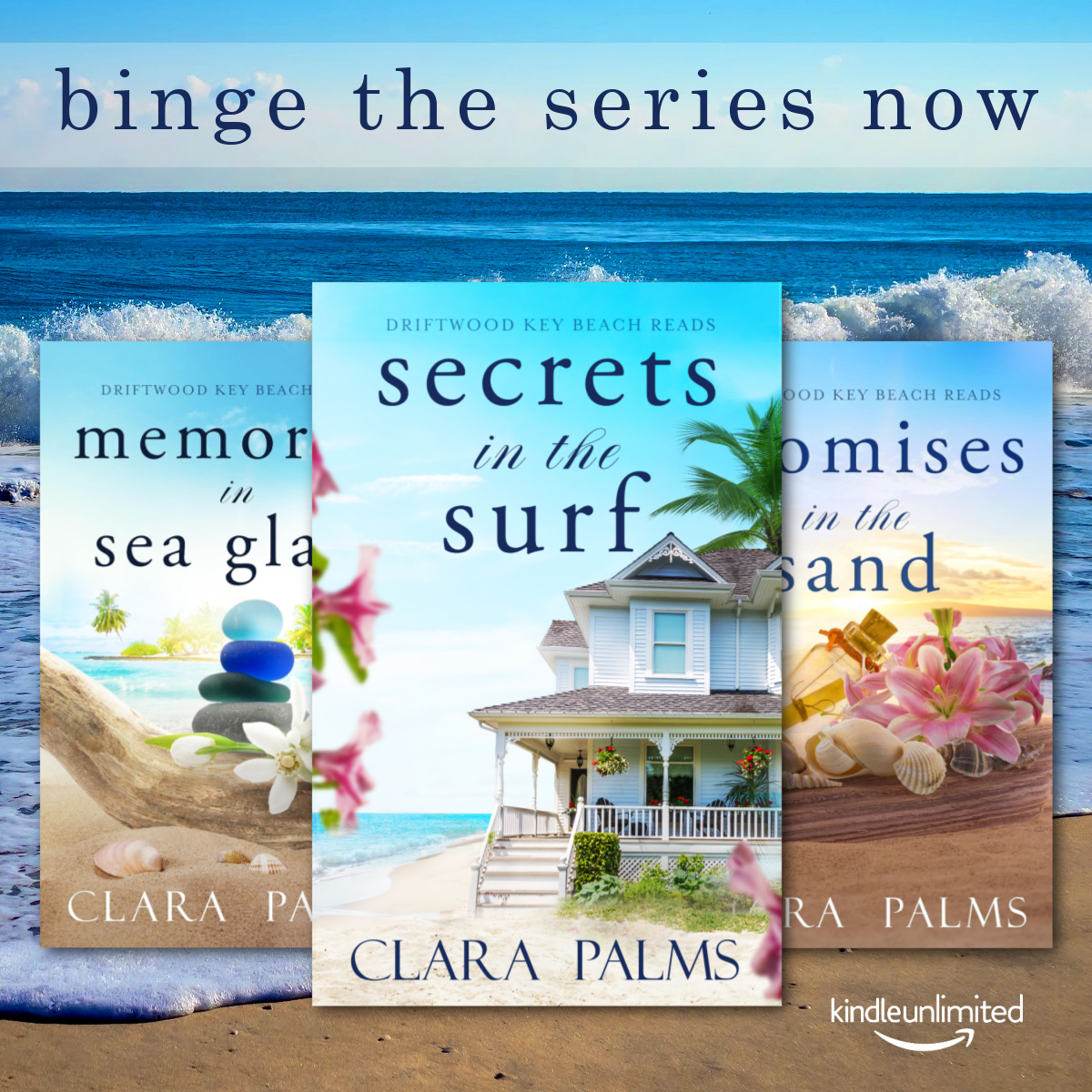 Clara Palms - Sweet Beach Reads Facebook ad: One Beach House. So Many Secrets.