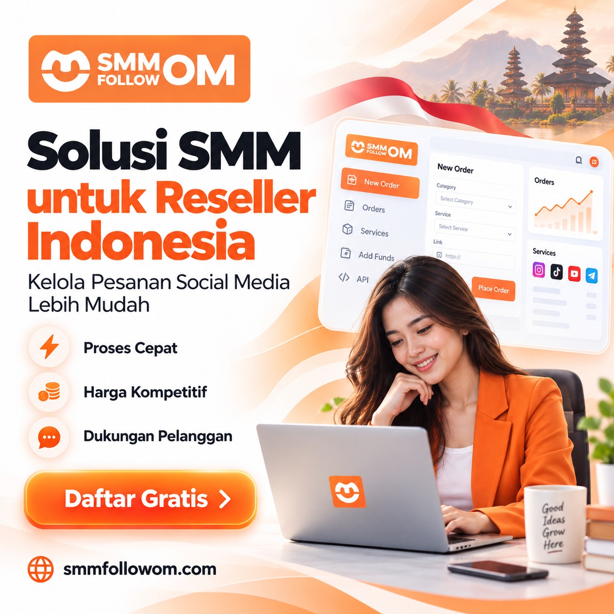 smmfollowom.com Facebook ad: SMM Panel Indonesia | Improve Your Social Media Performance