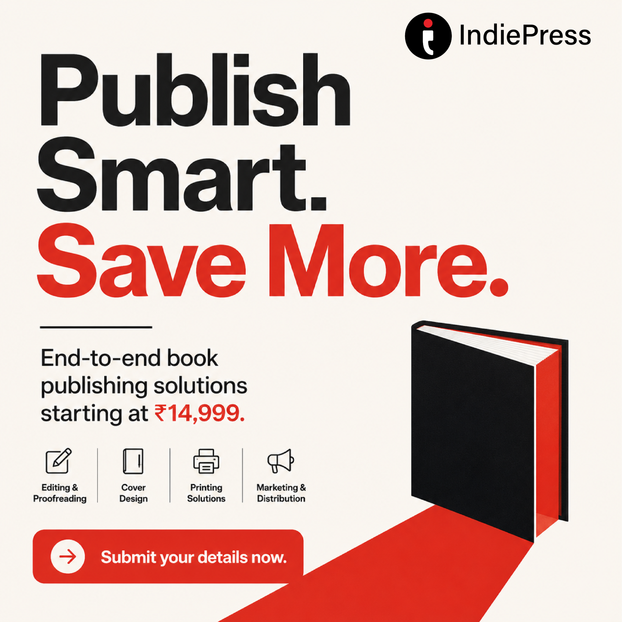 Indie press Facebook ad