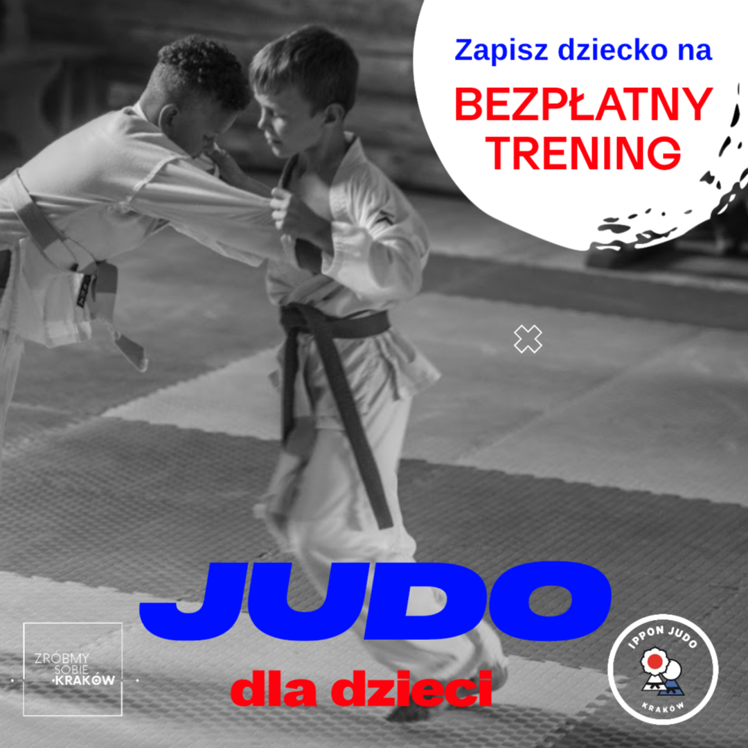 Ippon Judo Kraków Facebook ad: Kliknij i zapisz dziecko NA DARMOWE ZAJĘCIE