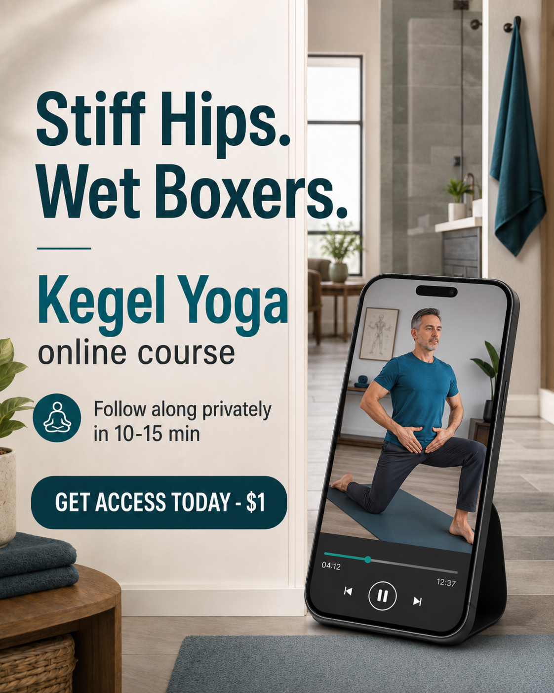 Newmindstart Body Facebook ad: Kegel Yoga For Men’s Health