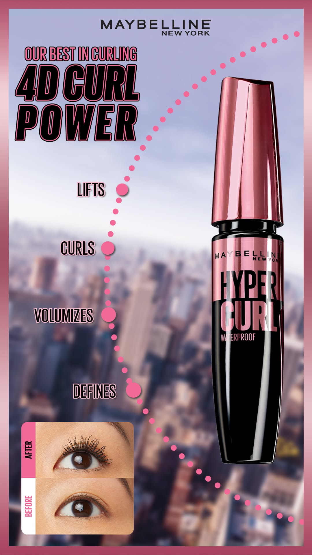 Maybelline New York Facebook ad: INSTANT 4D LASHES