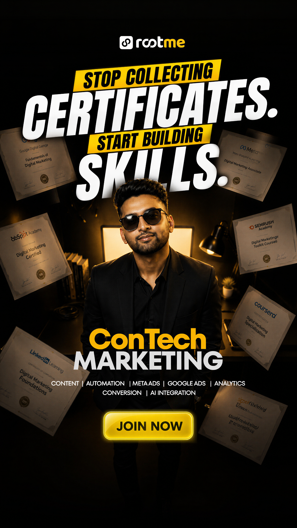 Rootme Contech Academy Facebook ad