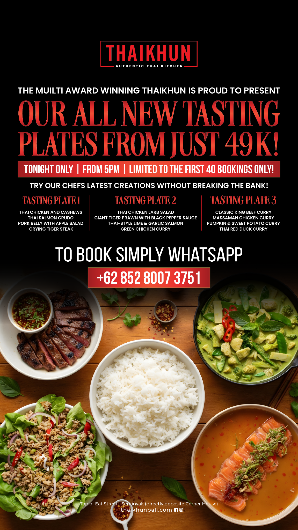 Thaikhun Bali Facebook ad from Mar 22, 2026