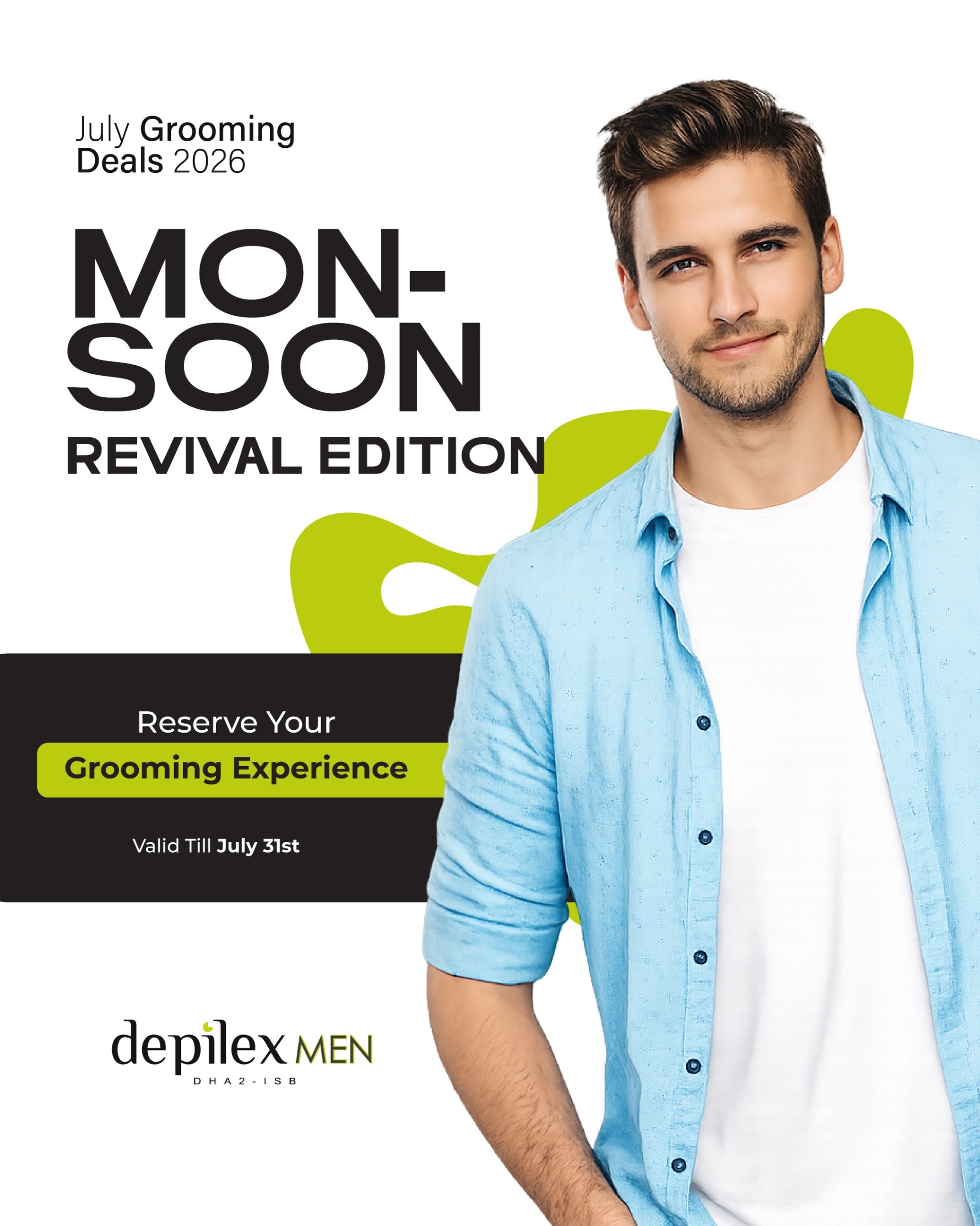 Depilex Men Facebook ad: JULY GROOMING DEALS ARE HERE!
