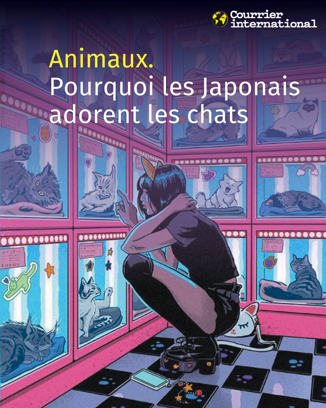Courrier international Facebook ad: Encouragé par sa femme, ce journaliste de Nikkei…