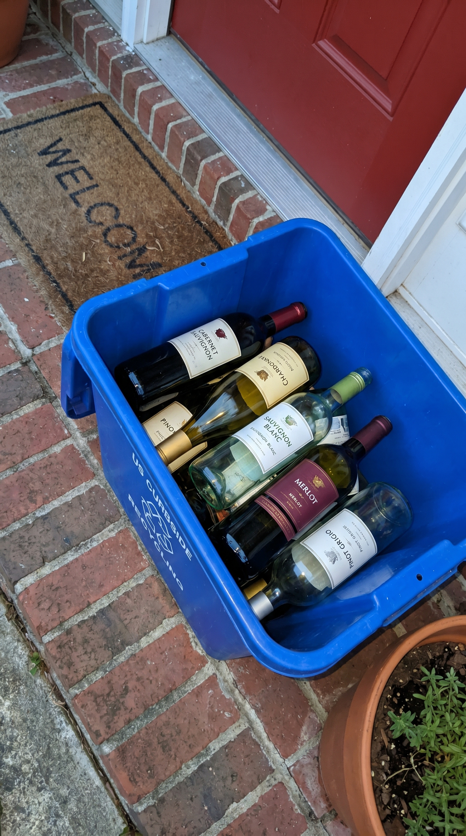 40 & Thriving Facebook ad: Seven bottles. That was in my recycling bin last Thursday.