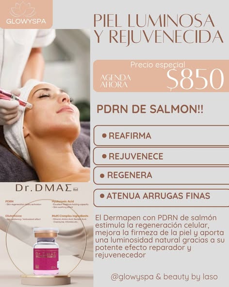 Glowy Spa & Beauty Facebook ad: ¡Tu piel merece verse sana, luminosa y renovada!