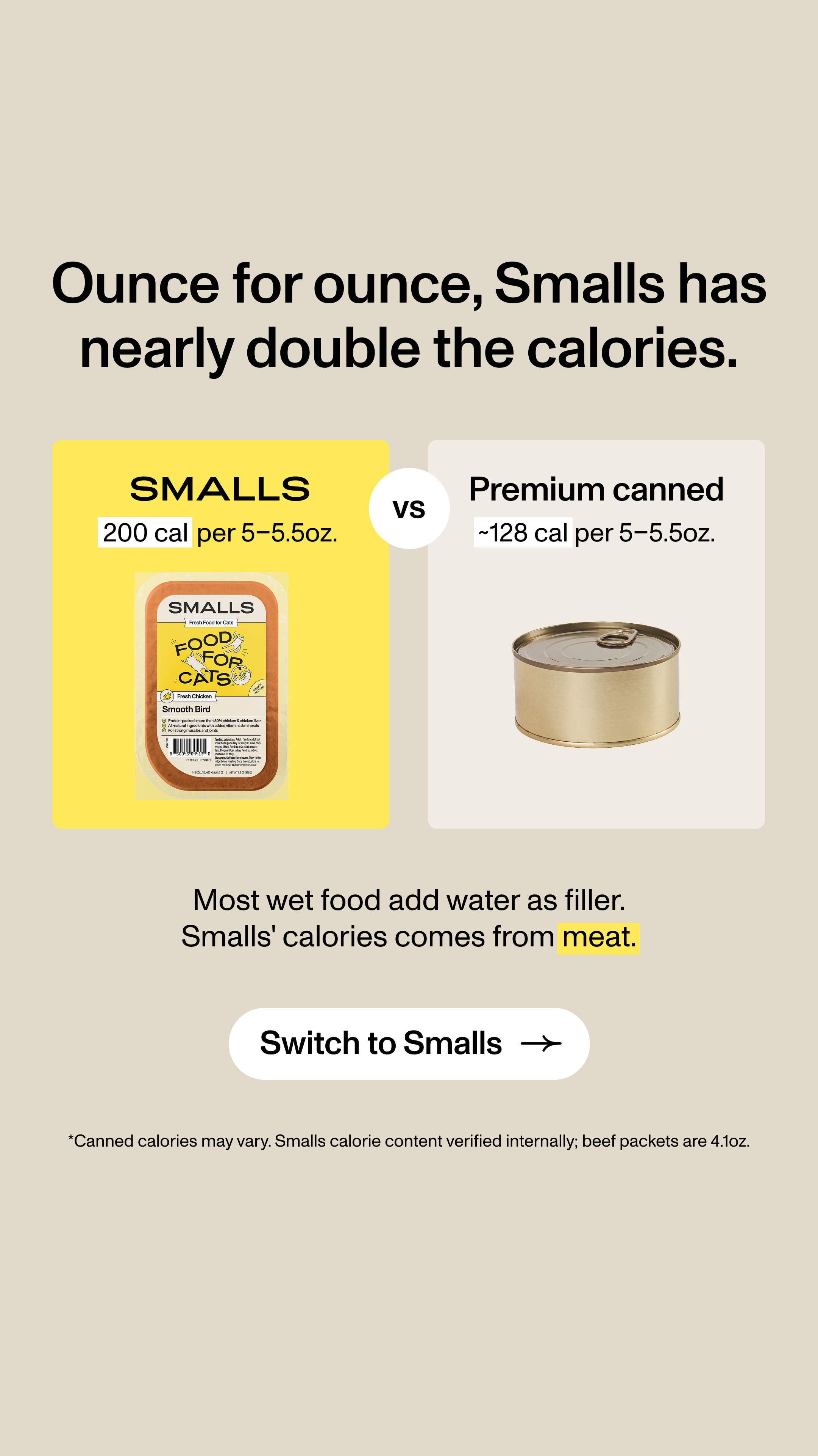 Smalls Facebook ad