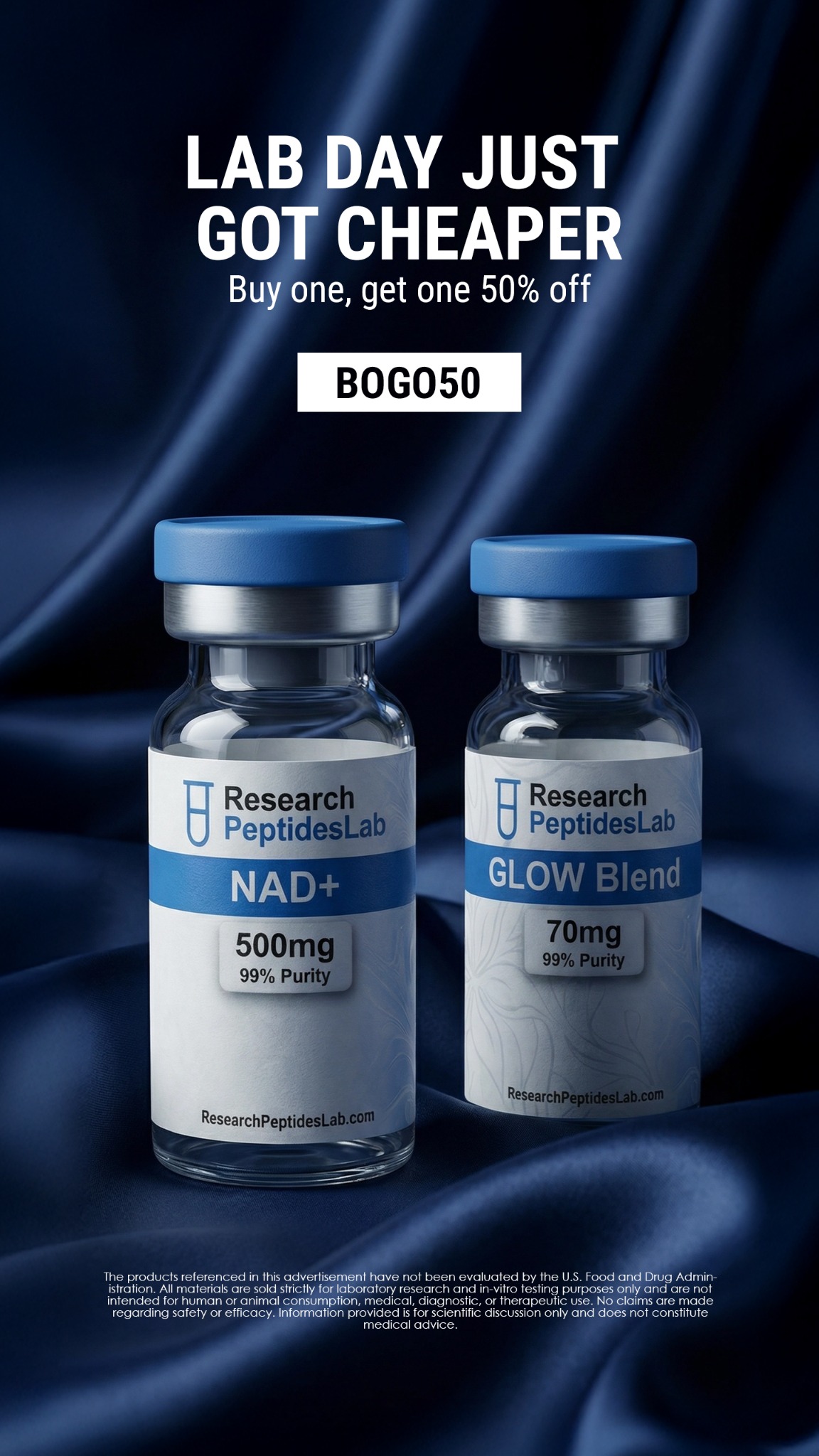 Research Peptides Lab Facebook ad
