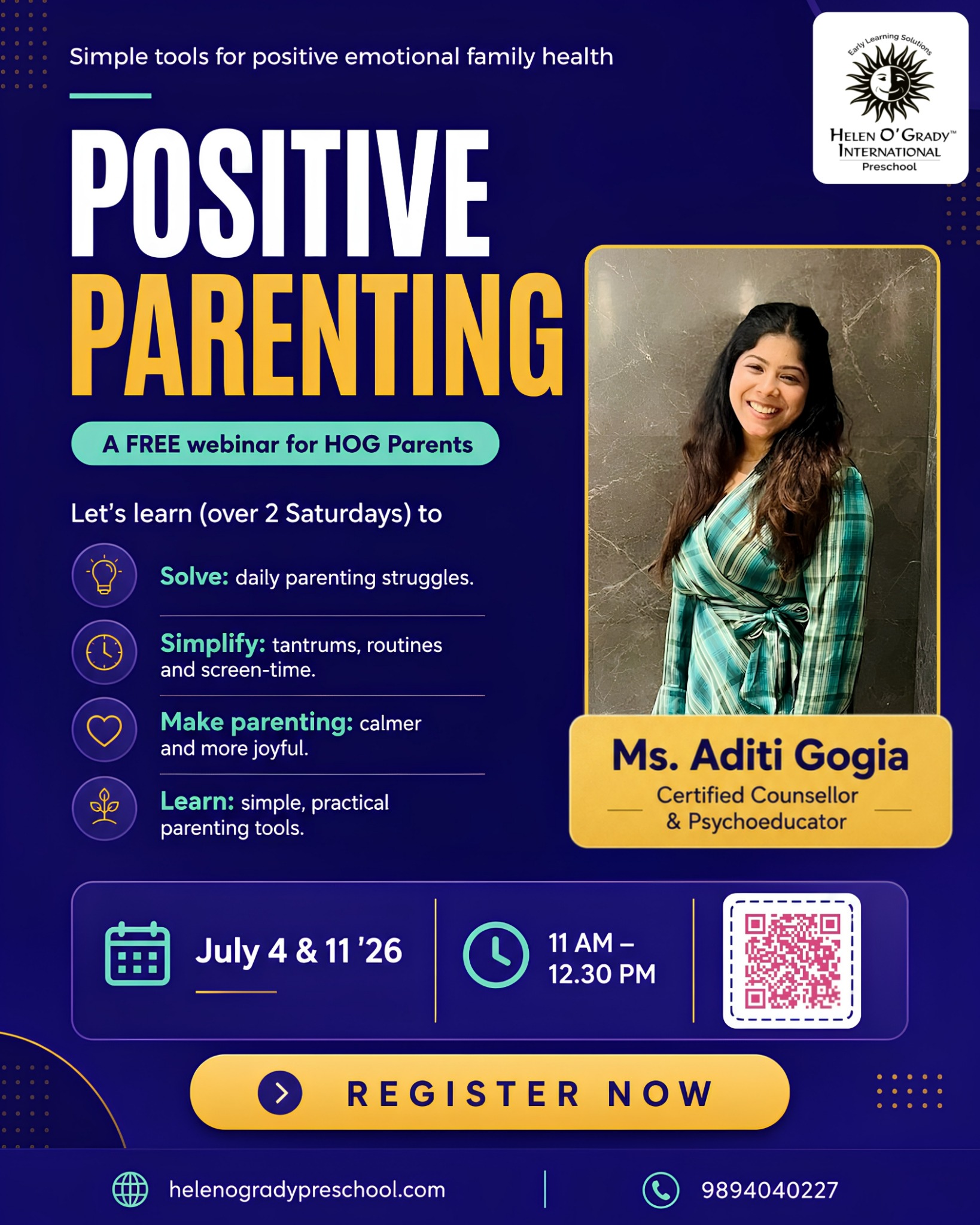 Helen O'Grady International PreSchool Facebook ad: Register today!