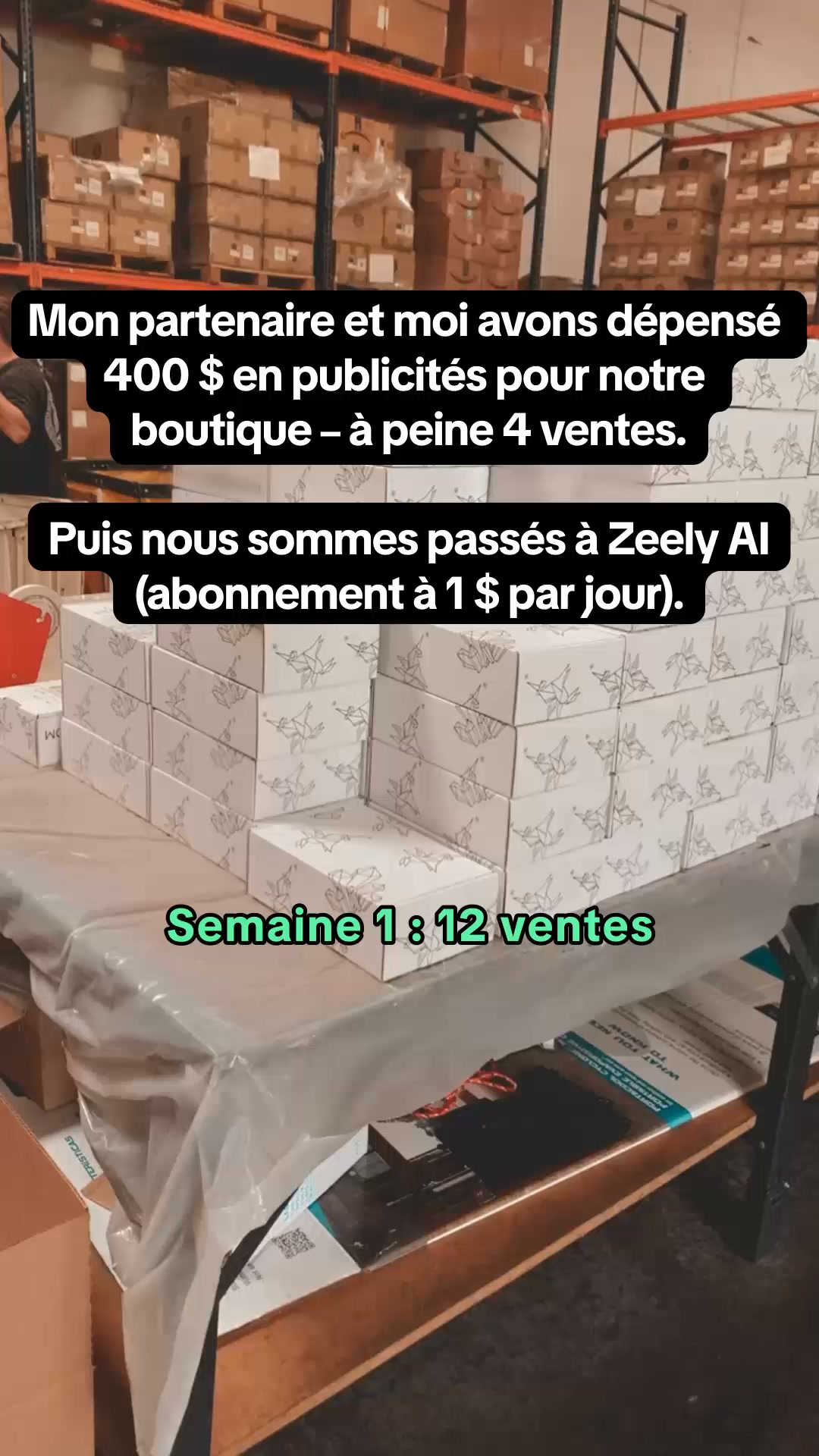 Zeely Facebook ad: Je crée les meilleures publicités de vente avec l'IA
