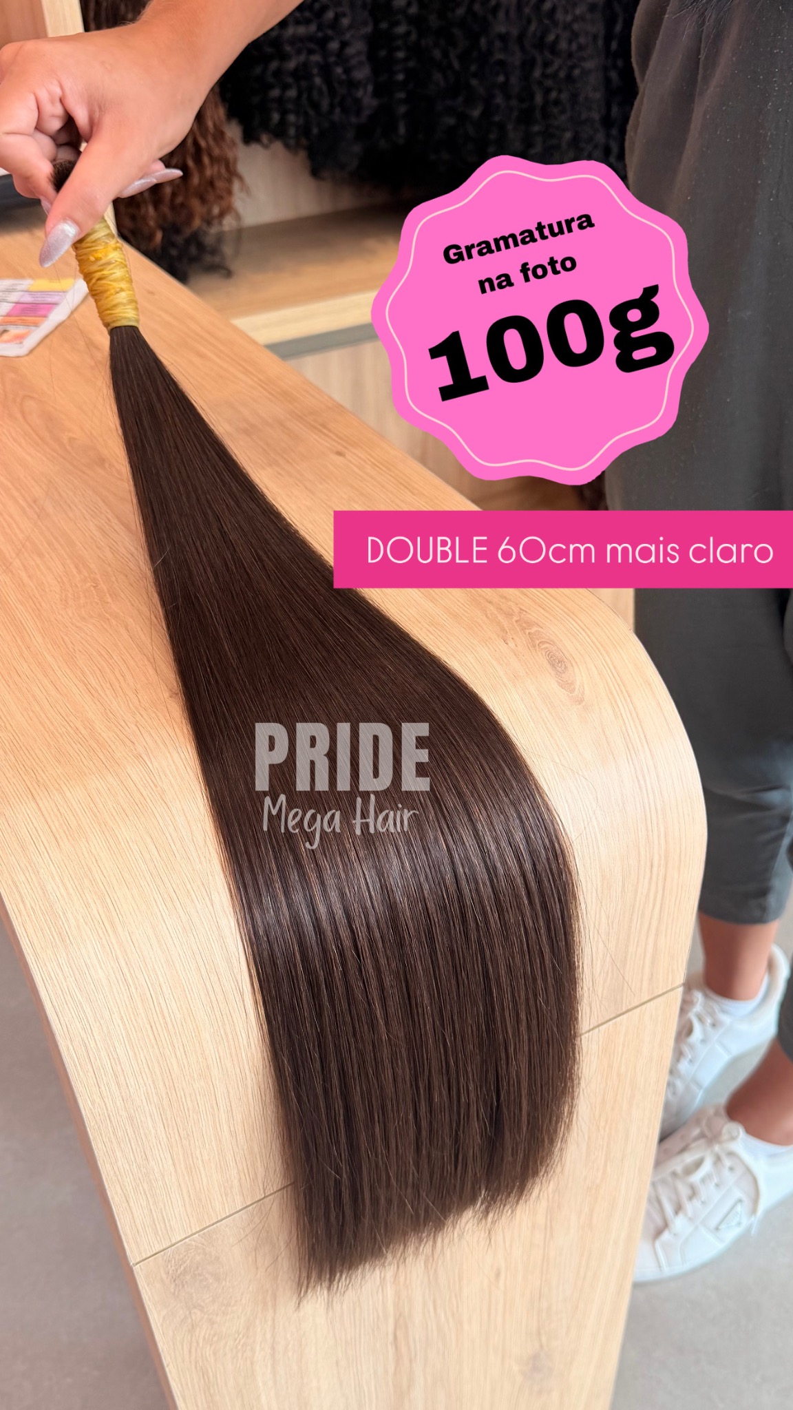 Pride Mega Hair Facebook ad: O SEU CABELO ESTÁ AQUI!