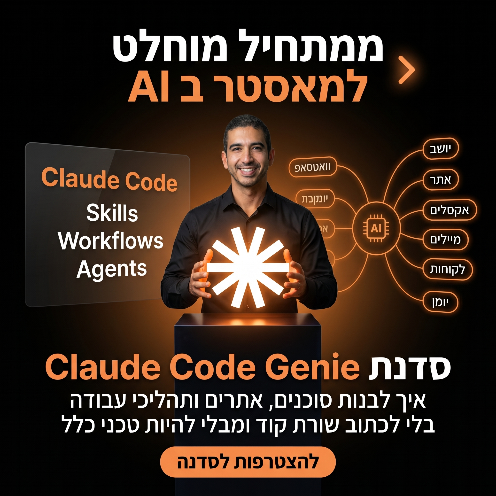 עמיחי שקל בינה מלאכותית ואוטומציה לעסקים Facebook ad: הצטרפו למאות יזמים ובעלי עסקים שהבינו את הכח של קלוד