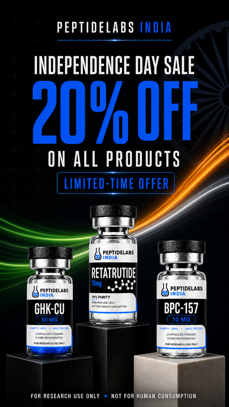 peptidelabsindia Facebook ad from Aug 13, 2026