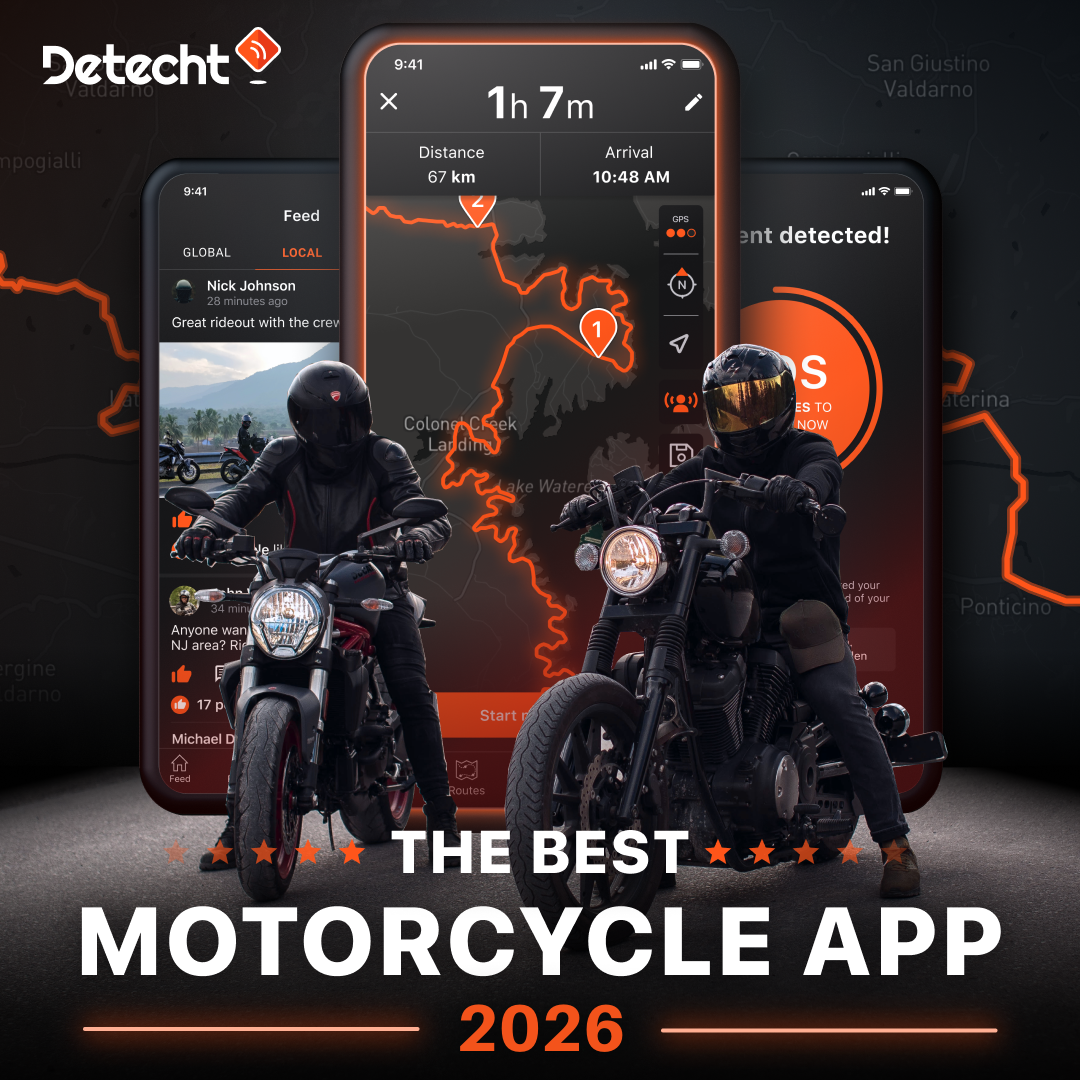 Detecht Facebook ad: The #1 motorcycle app