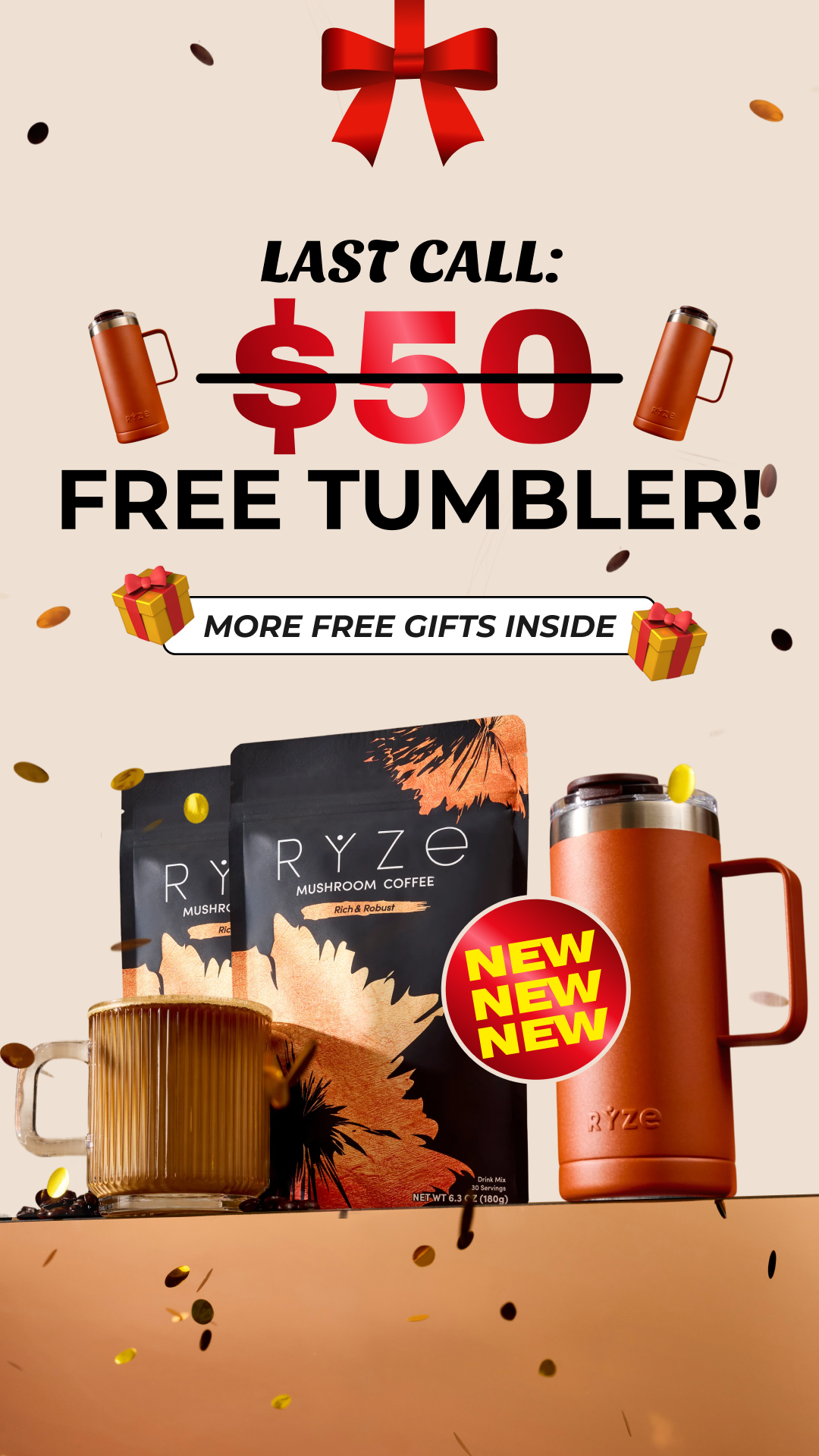 RYZE Superfoods Facebook ad