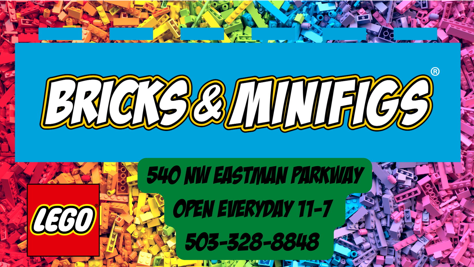 Bricks and Minifigs Gresham Facebook ad