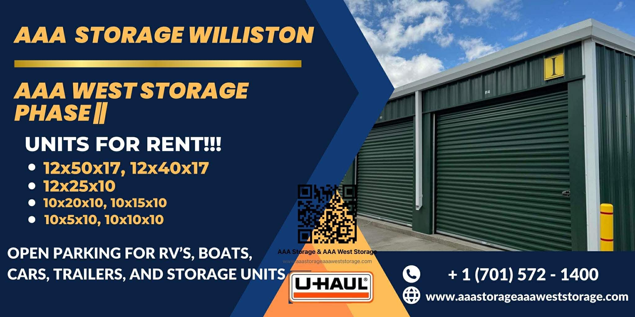 AAA Storage Williston & AAA Storage West Williston Facebook ad