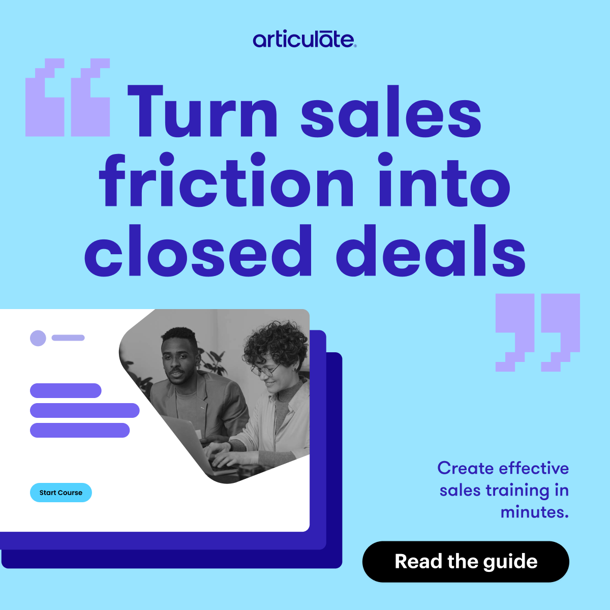 Articulate Facebook ad