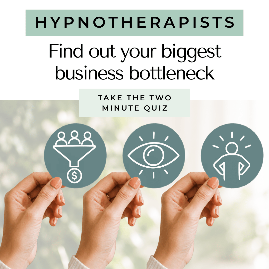 Hypno Design Studio Facebook ad: Find your Hypnotherapy Business Bottleneck