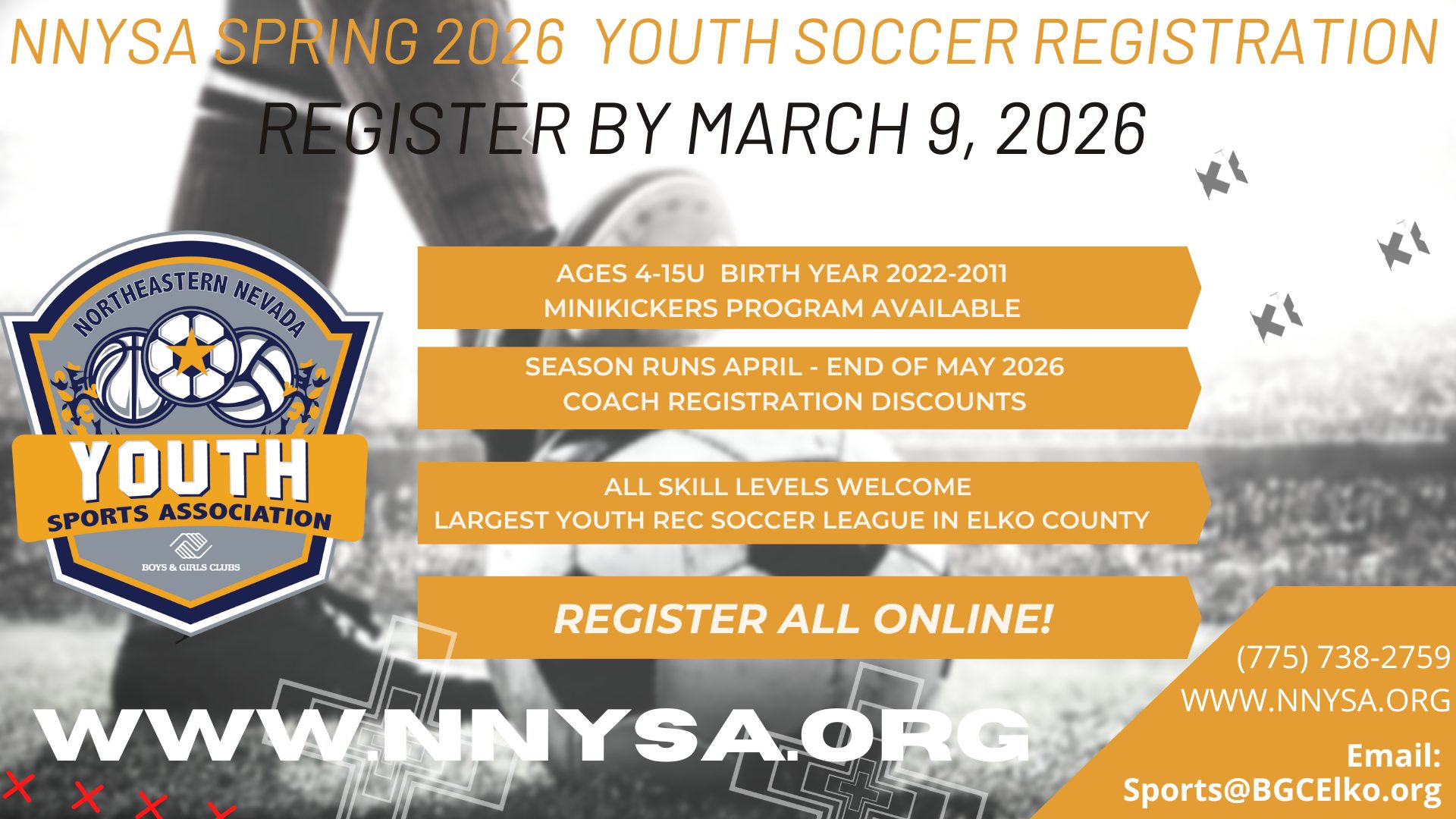 Northeastern Nevada Youth Sports Association Facebook ad: Northern Nevada Youth Soccer Association