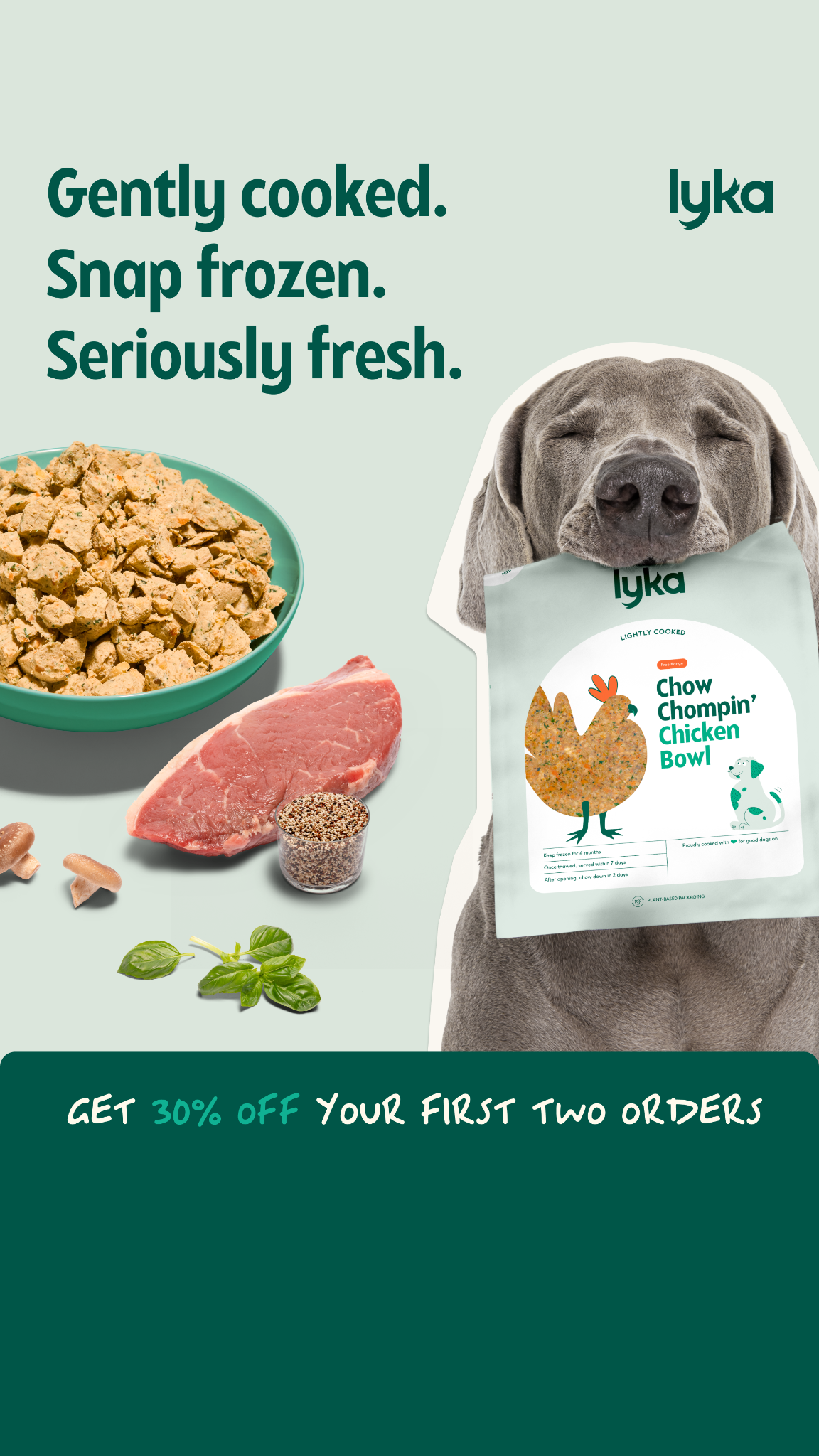 Lyka Pet Food Facebook ad