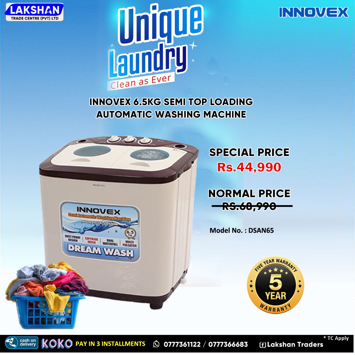 Lakshan Traders Facebook ad