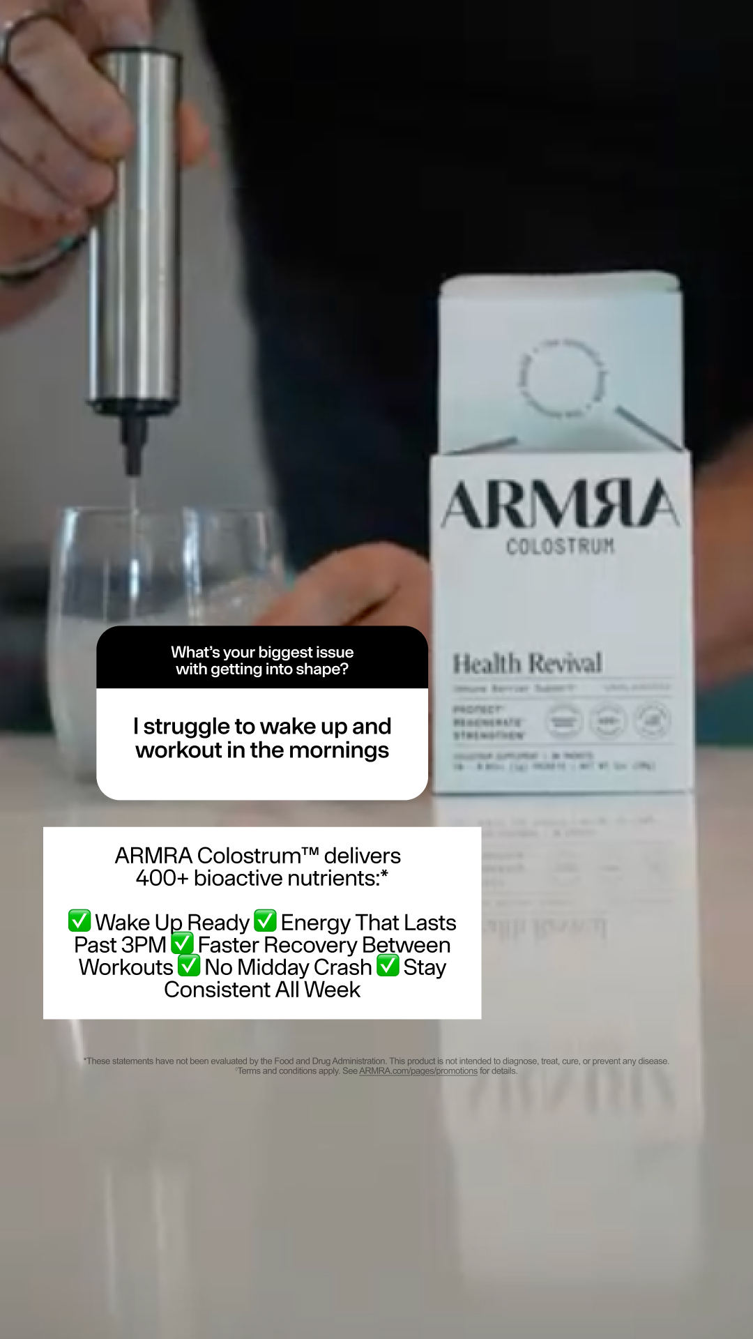 ARMRA Facebook ad