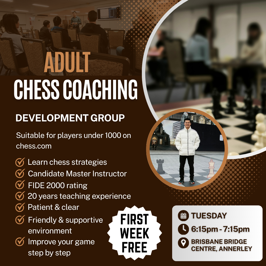Ross Lam Chess Facebook ad: Adult Chess Coaching | Under 1000 Rating