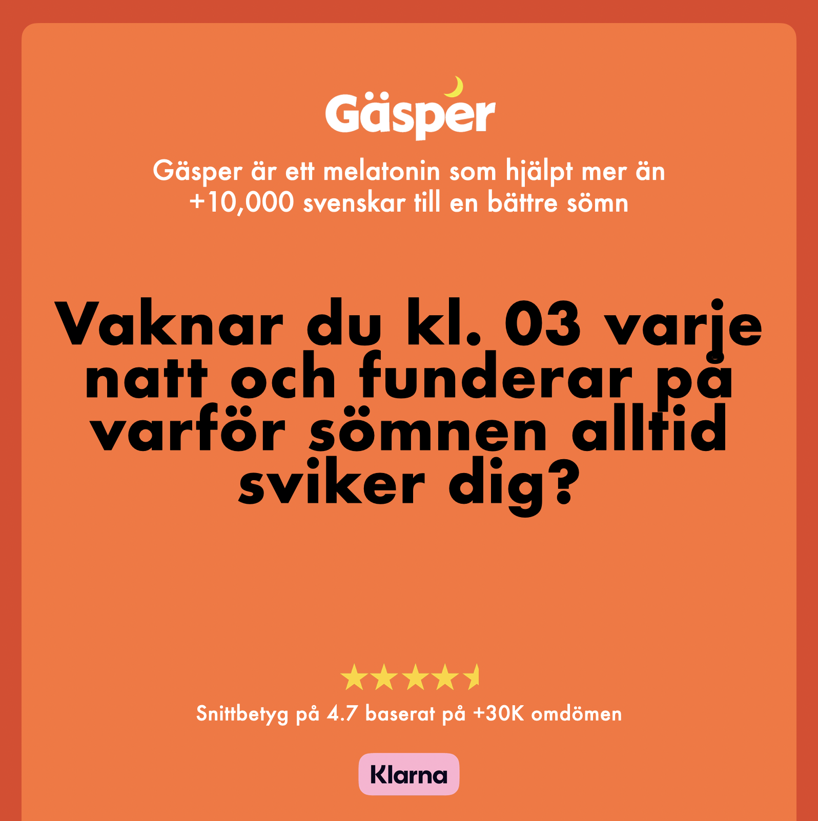 Gäsper - Good Sleep, Fast Facebook ad