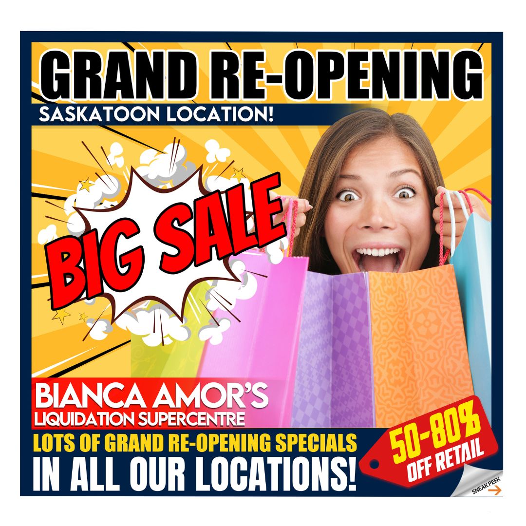 Bianca Amor's Liquidation Supercentre Facebook ad