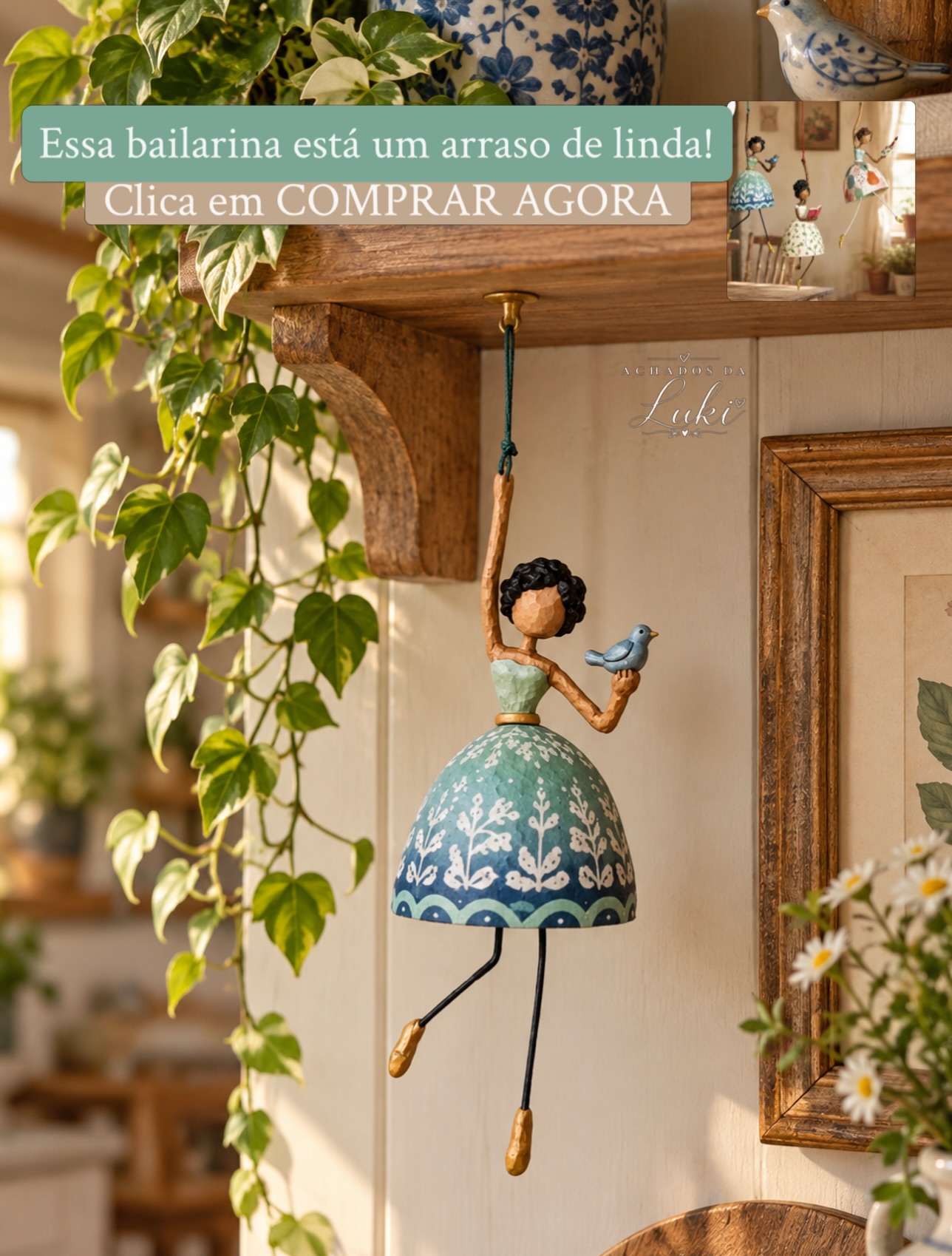 Achados da Luki Facebook ad: [BANY] Pernas Penduradas Pintadas À Mão, Bailarina…