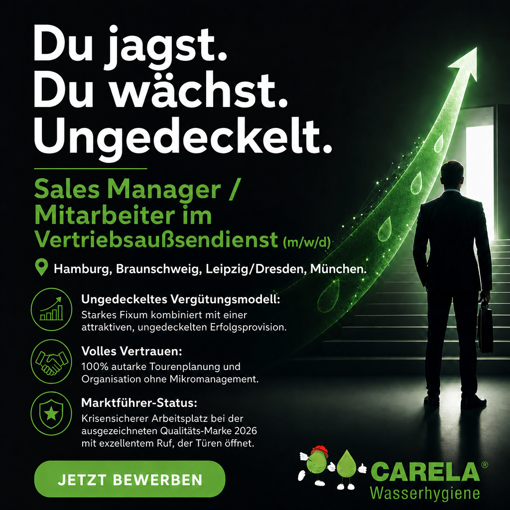 Wasserhygiene Carela Facebook ad: Nichts für Kuschel-Vertriebler: Echtes Jagdrevier für…