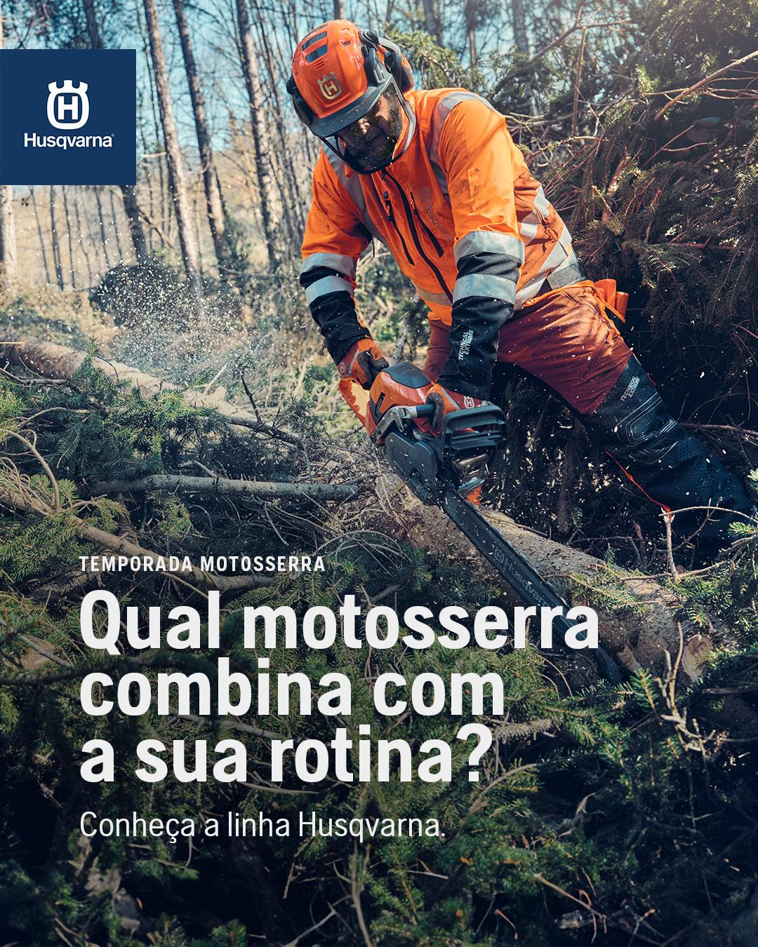 Husqvarna Facebook ad: Seja qual for o seu desafio, existe uma…