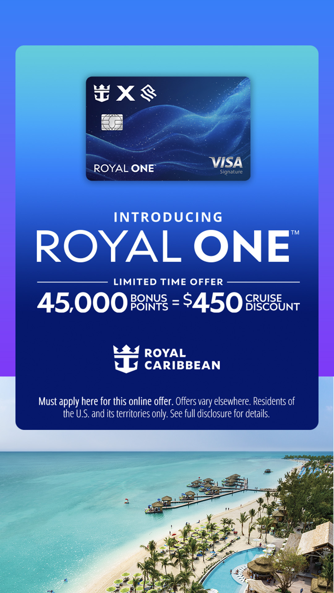 Royal Caribbean Facebook ad
