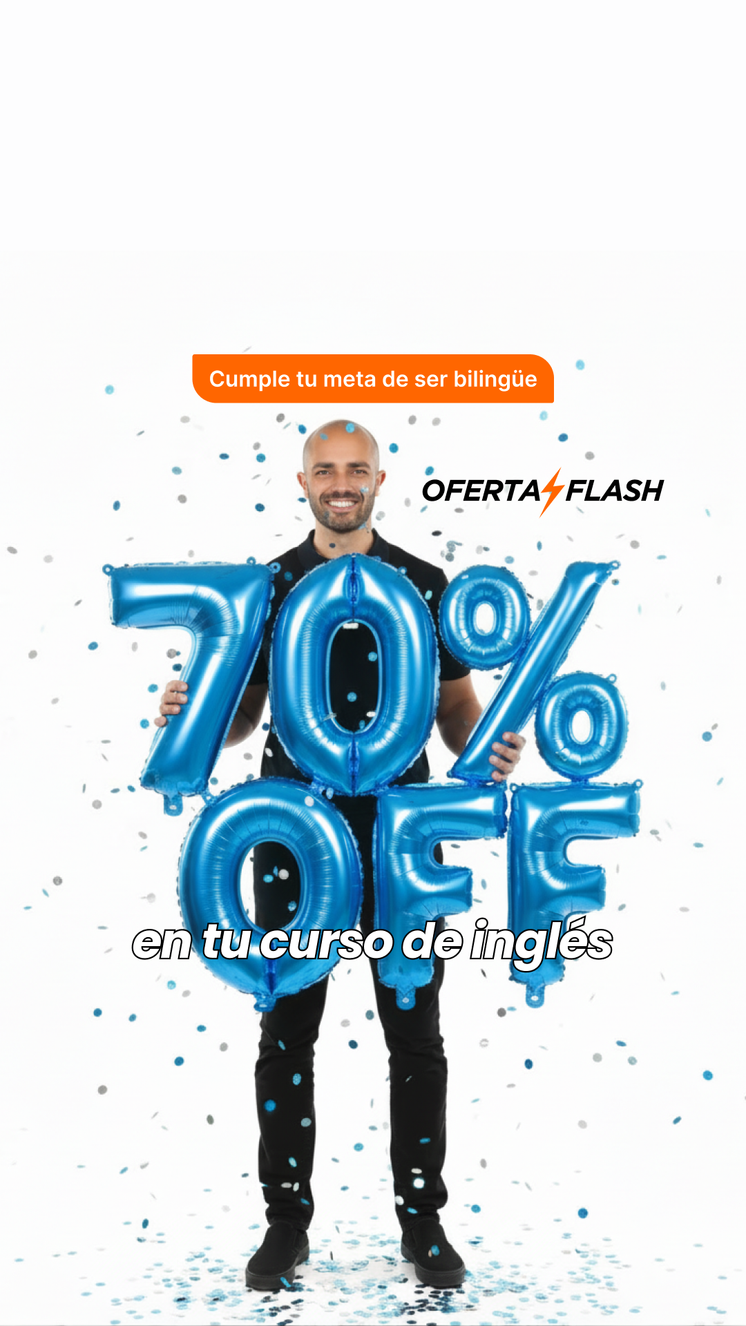 Open English Facebook ad: Open English 70% OFF