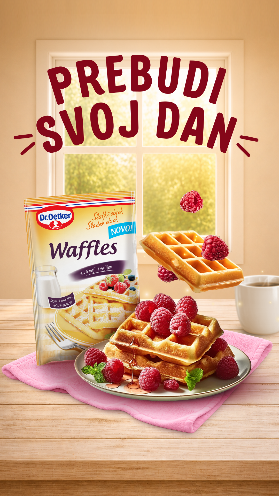 Dr. Oetker Slovenija Facebook ad: Prebudi svoj dan z Dr. Oetker