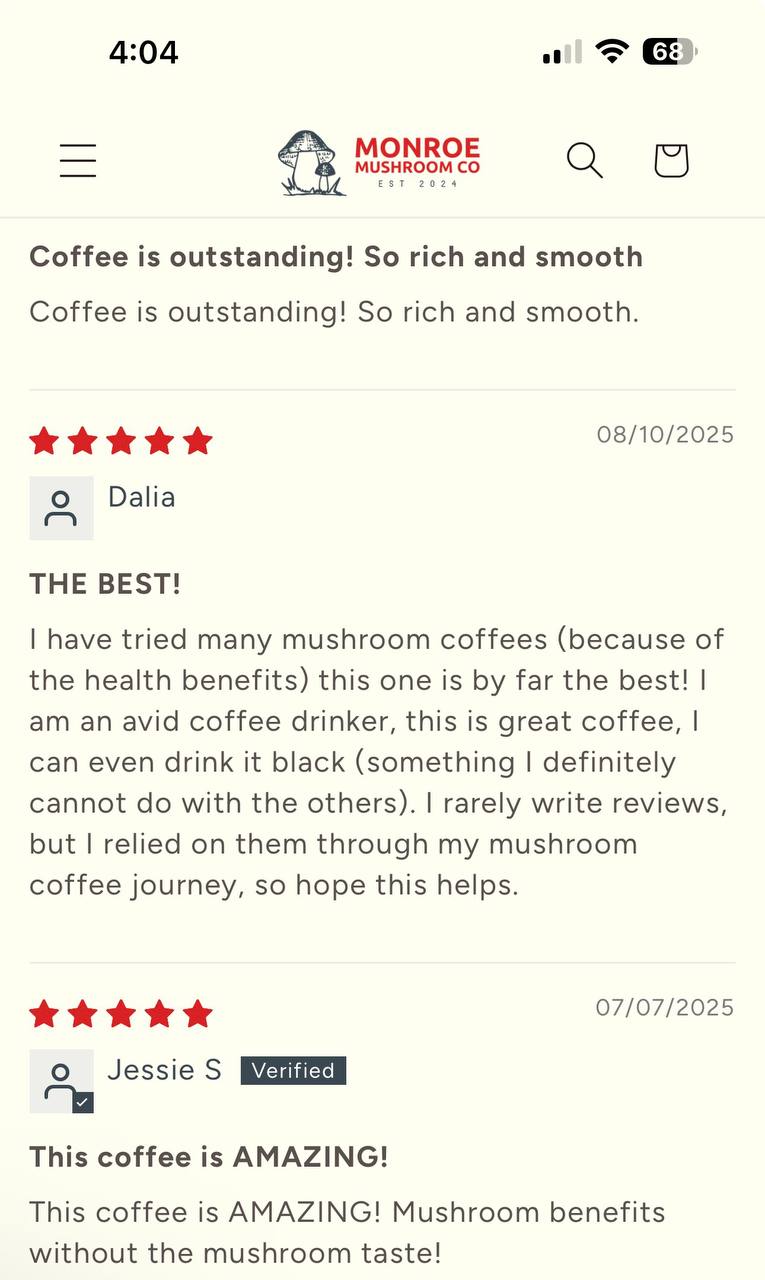 Monroe Mushroom Co. Facebook ad from Jun 19, 2026