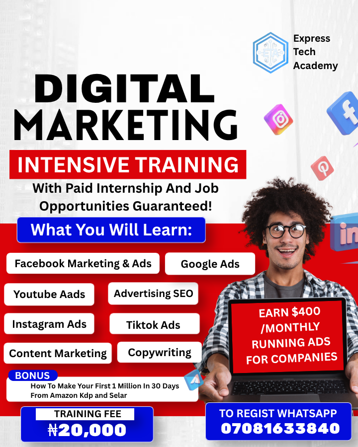 Express Tech Academy Facebook ad from May 6, 2026
