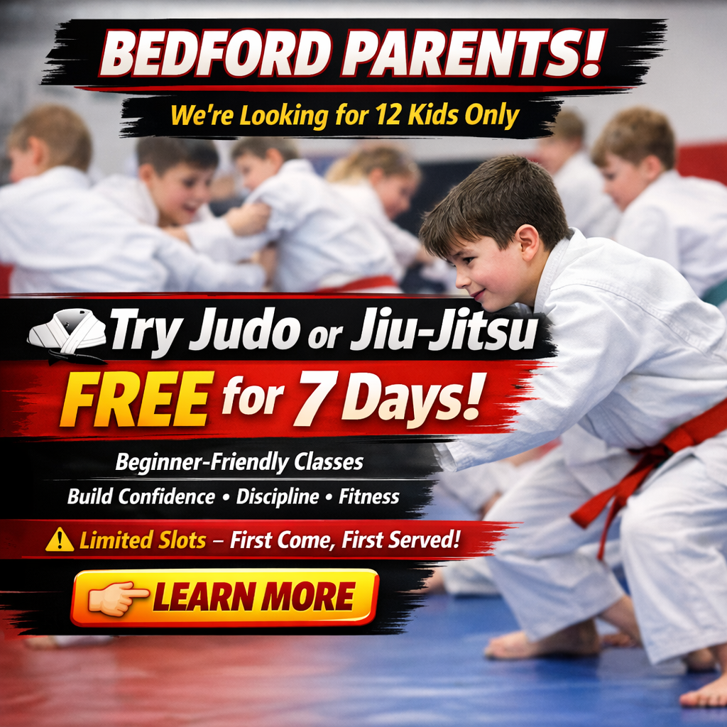 JJ Machado DFW Brazilian Jiu Jitsu Facebook ad: 1 WEEK FREE Trial PASS for KIDS
