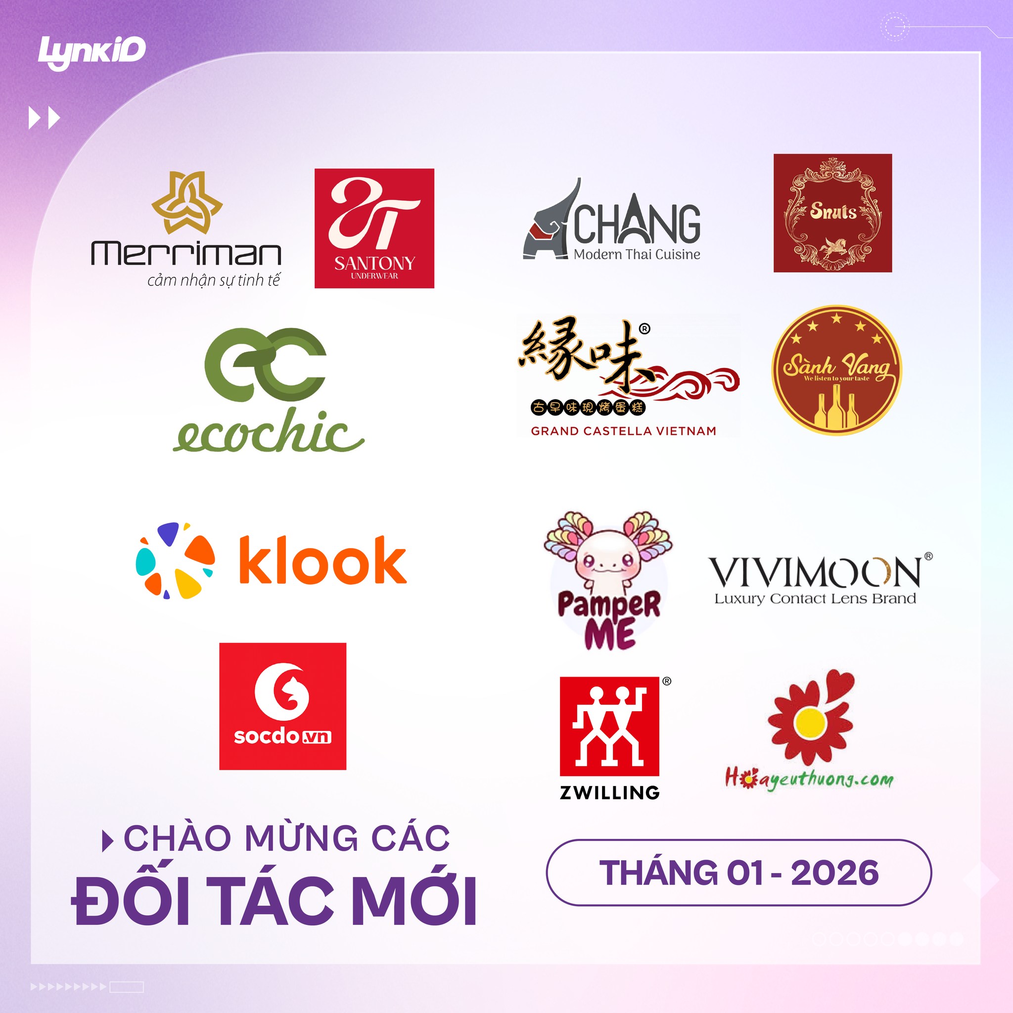 LynkiD Insight Facebook ad: CHÀO MỪNG CÁC ĐỐI TÁC MỚI CỦA LYNKID…