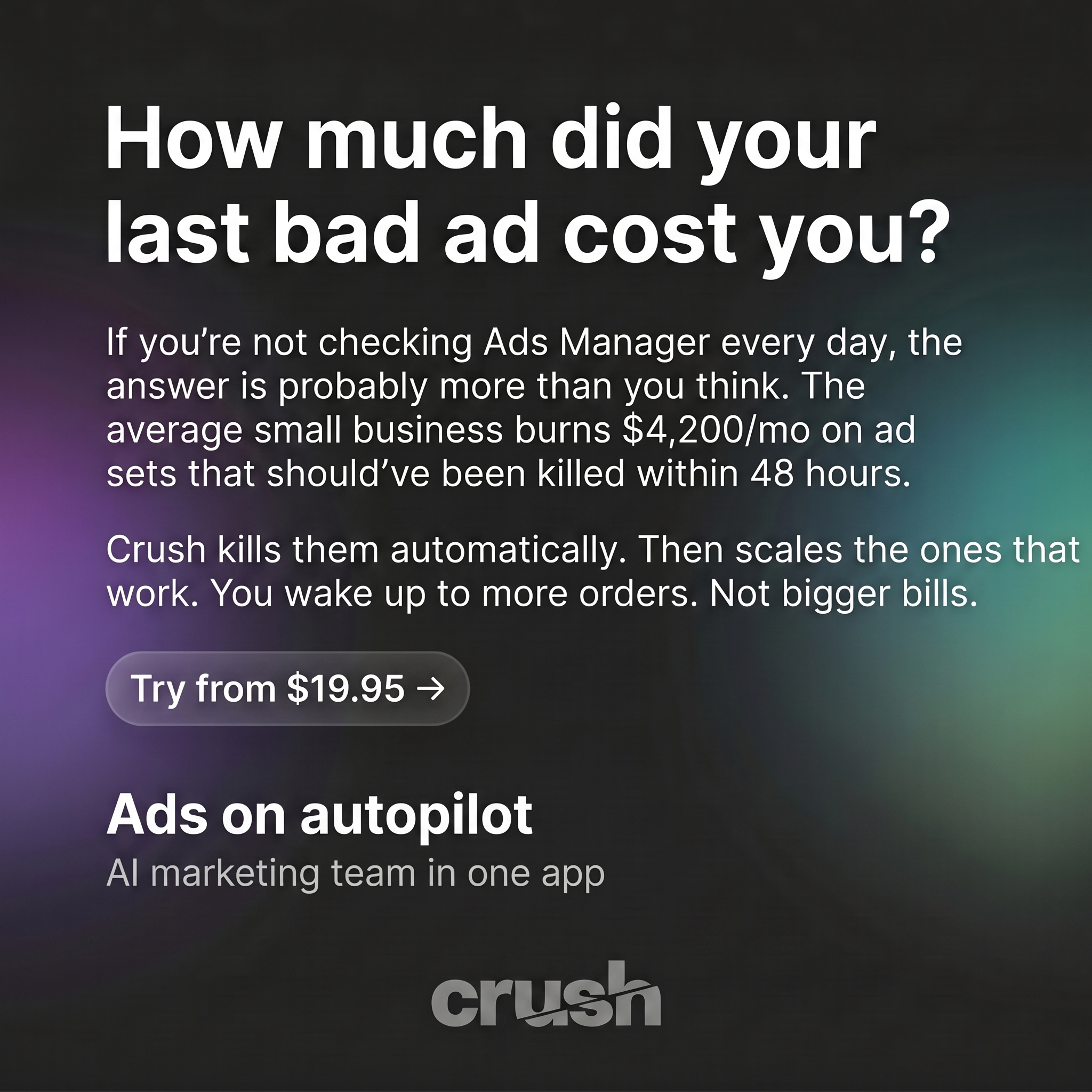 trycrush.ai Facebook ad