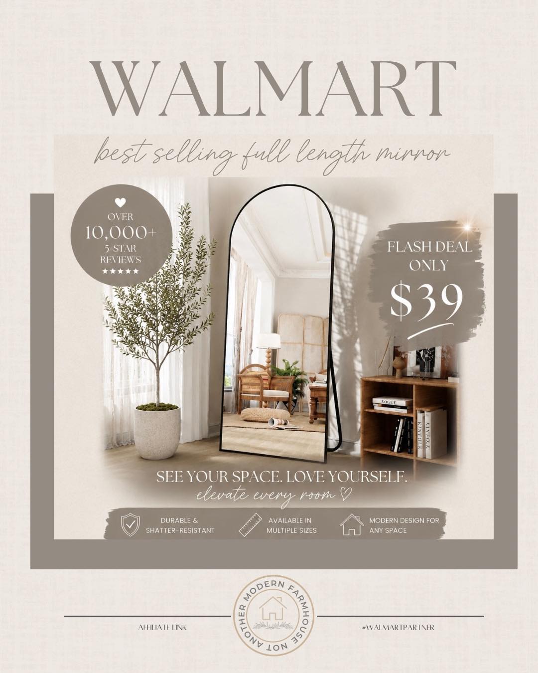 Not Another Modern Farmhouse Facebook ad: notanothermodernfarmhouse - Walmart Creator Storefront