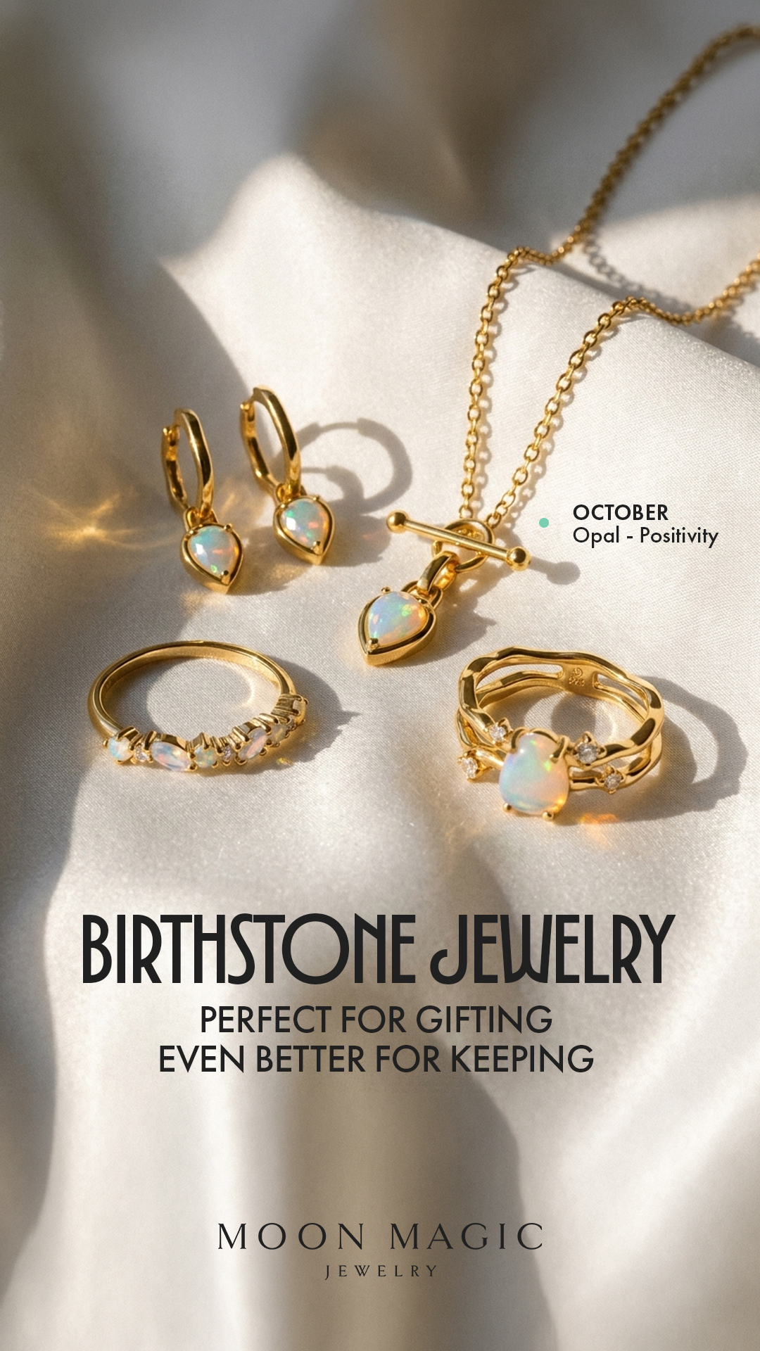Moon Magic Facebook ad: NEW! SHOP BIRTHSTONES