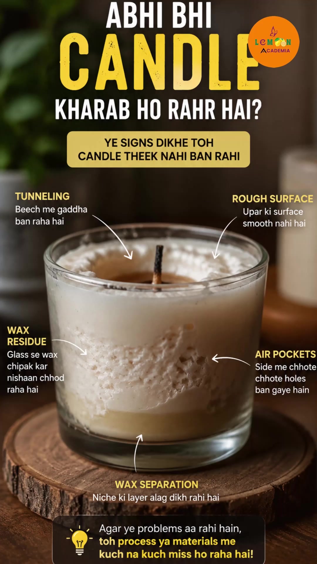 Lemon Academy Facebook ad: Want to start your own candle making brand?