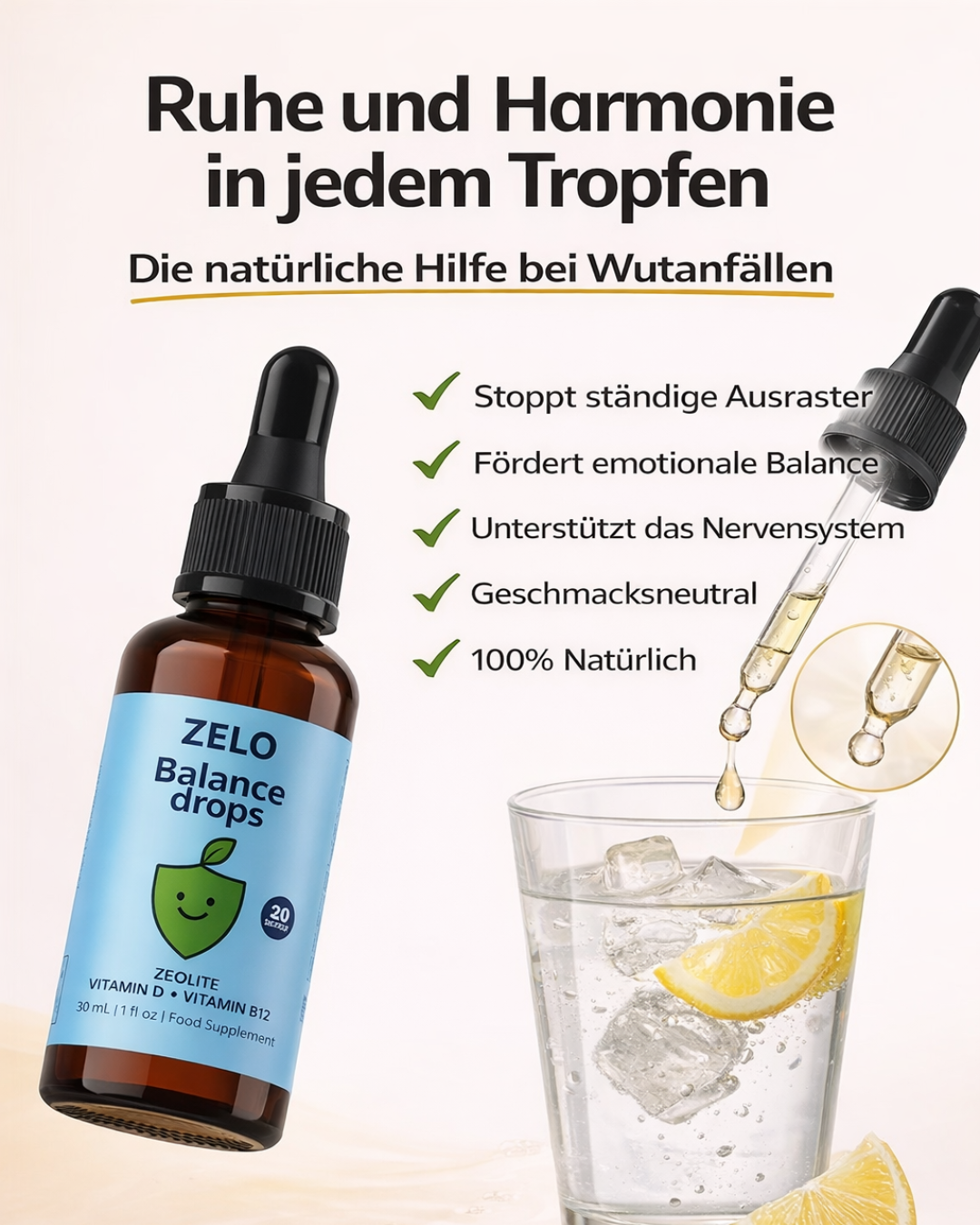 ZELO Natural Facebook ad: Der Aus-Knopf für Wutanfälle