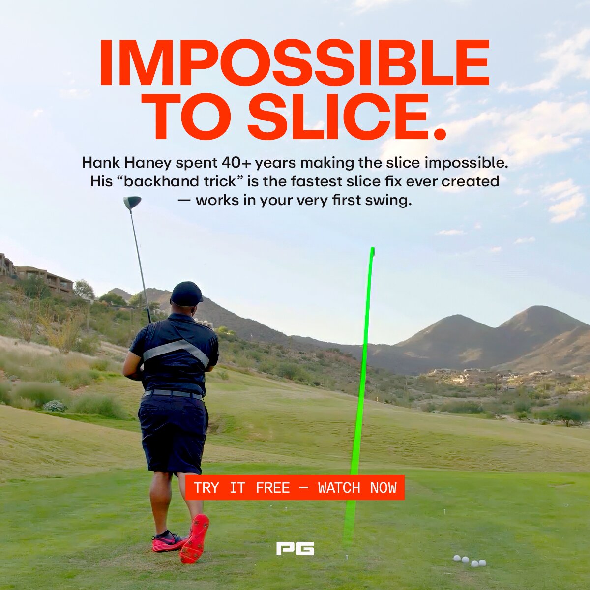 Hank Haney's One-Shot Slice Fix Facebook ad