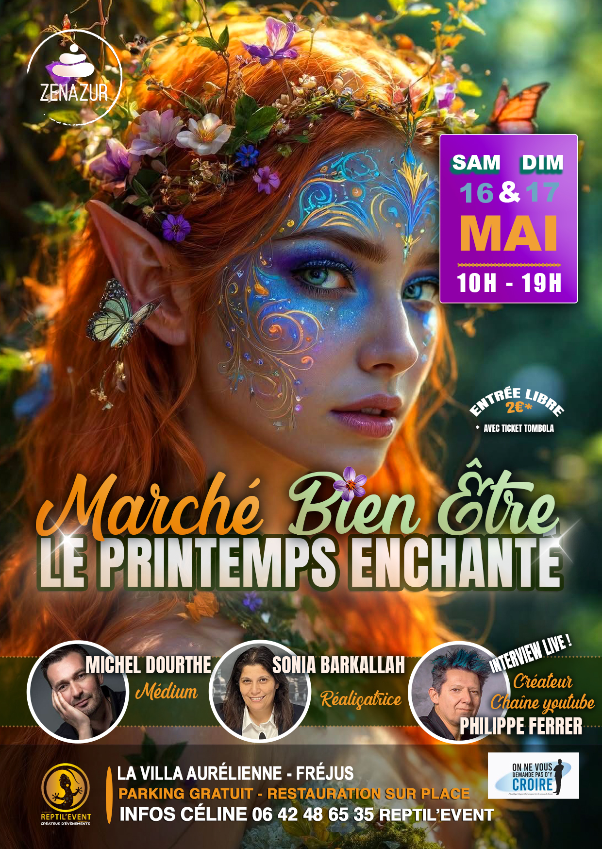 Reptil'event Facebook ad: MARCHÉ BIEN ÊTRE - VILLA AURÉLIENNE - FRÉJUS